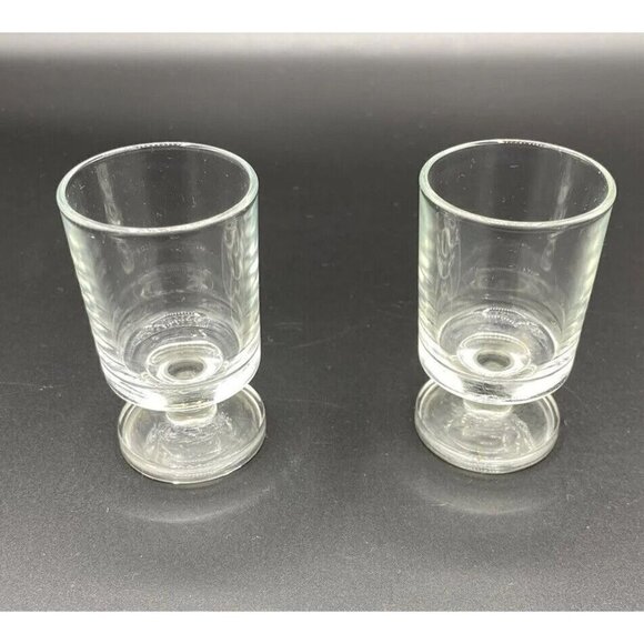 Vintage Cordial Glasses Shot Liqueur Lot 2 France Footed 3 Inch Wedding Crafts - Picture 2 of 10